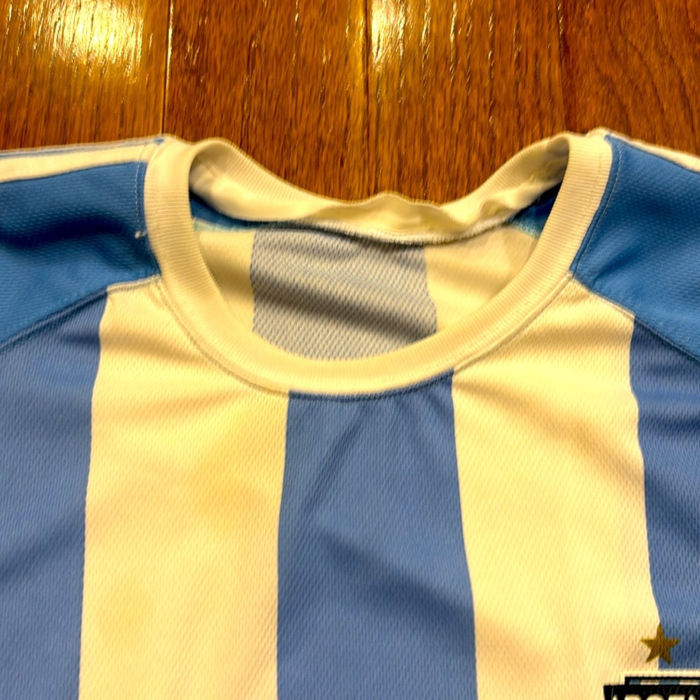 Argentina National Team Soccer Jersey Futbol Athletic Team Shirt Unisex Size L - Picture 3 of 4